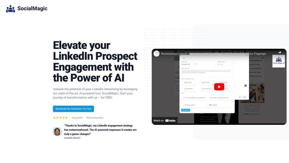 Social Magic | Efficient LinkedIn AI Tool