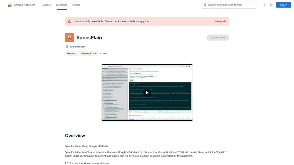 Spec Interpreter - Google Plugin