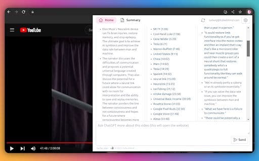 Video Summarizer - Google Extension