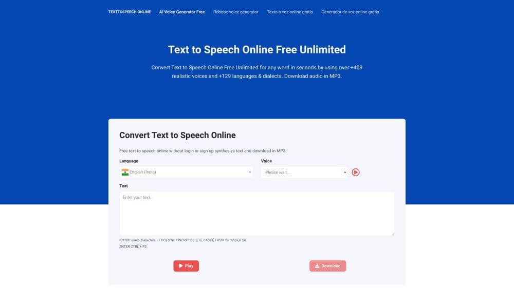 Text to Speech Online