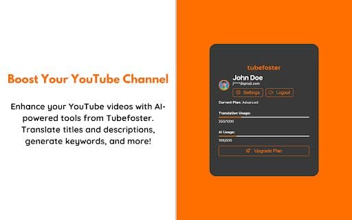 Tubefoster - Google Plugin