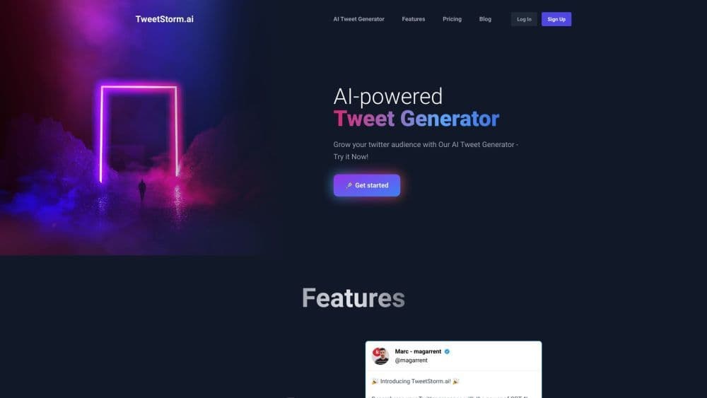 TweetStorm.ai - AI-based Tweet Generator