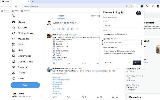 AI Tweet Reply Generator - 谷歌插件