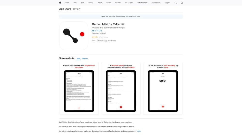 Vemo: AI Note Taker