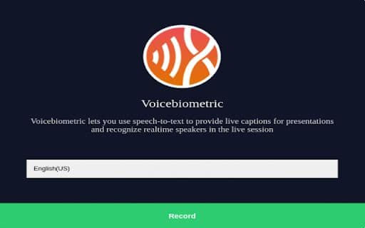 Voicebiometric - 谷歌插件