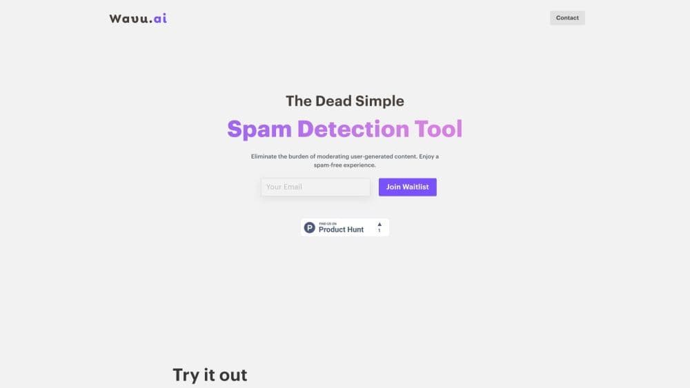 The Dead Simple Spam Detection Tool