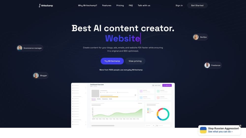 Writechamp - AI Writer, Rewriter & Copywriting