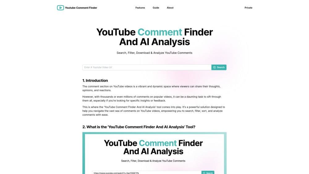 YouTube Comment Finder And AI Analysis